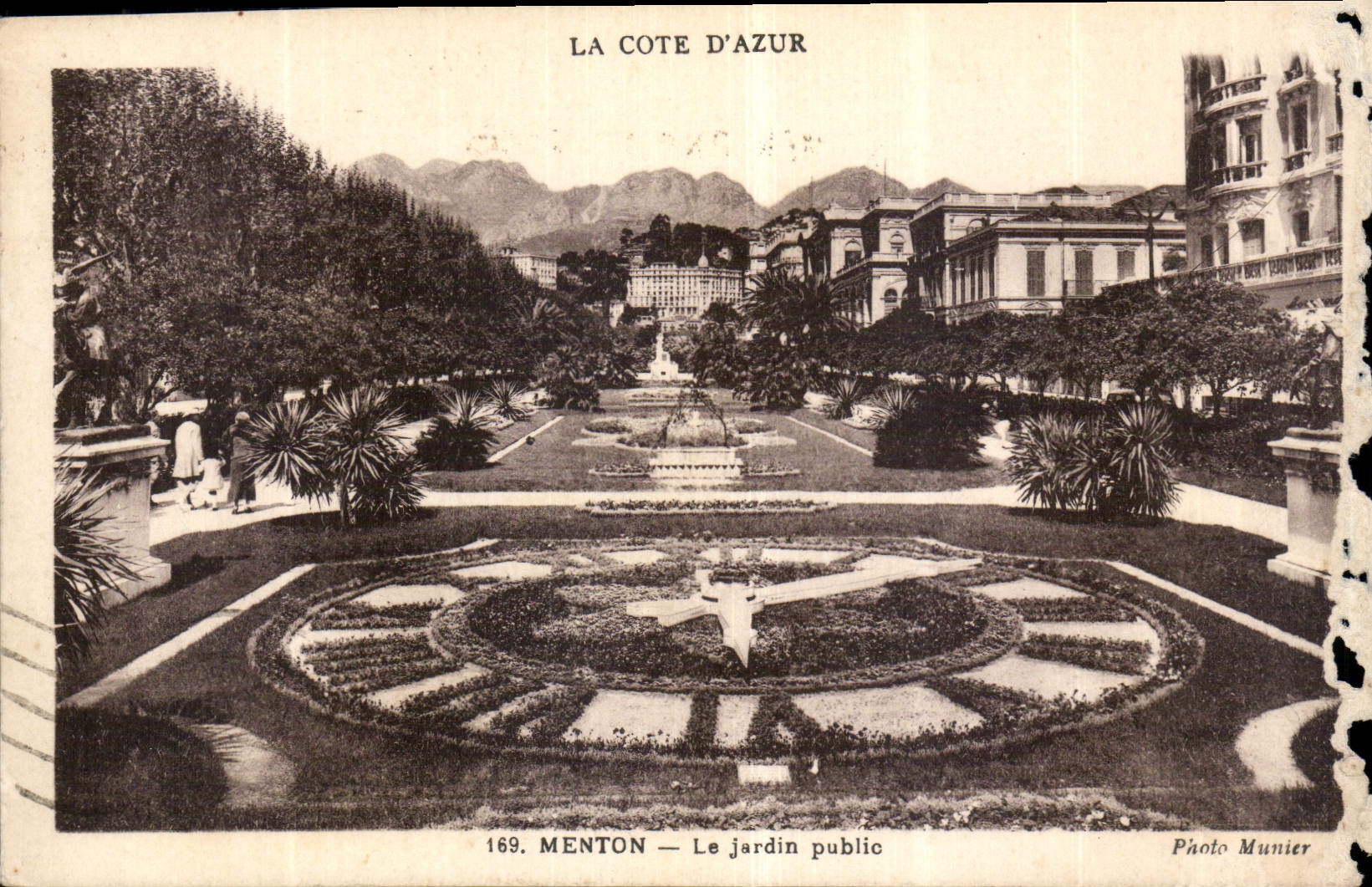 CPA La Cote d'Azut Menton le Jardin Public 