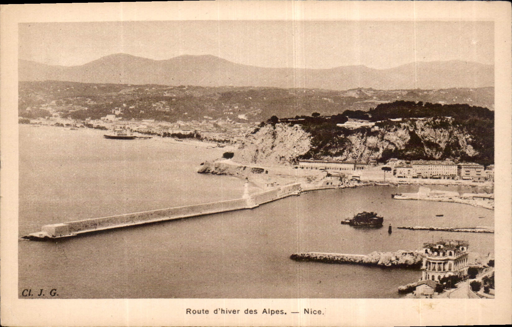 CPA Route d'hiver des Alpes Nice 