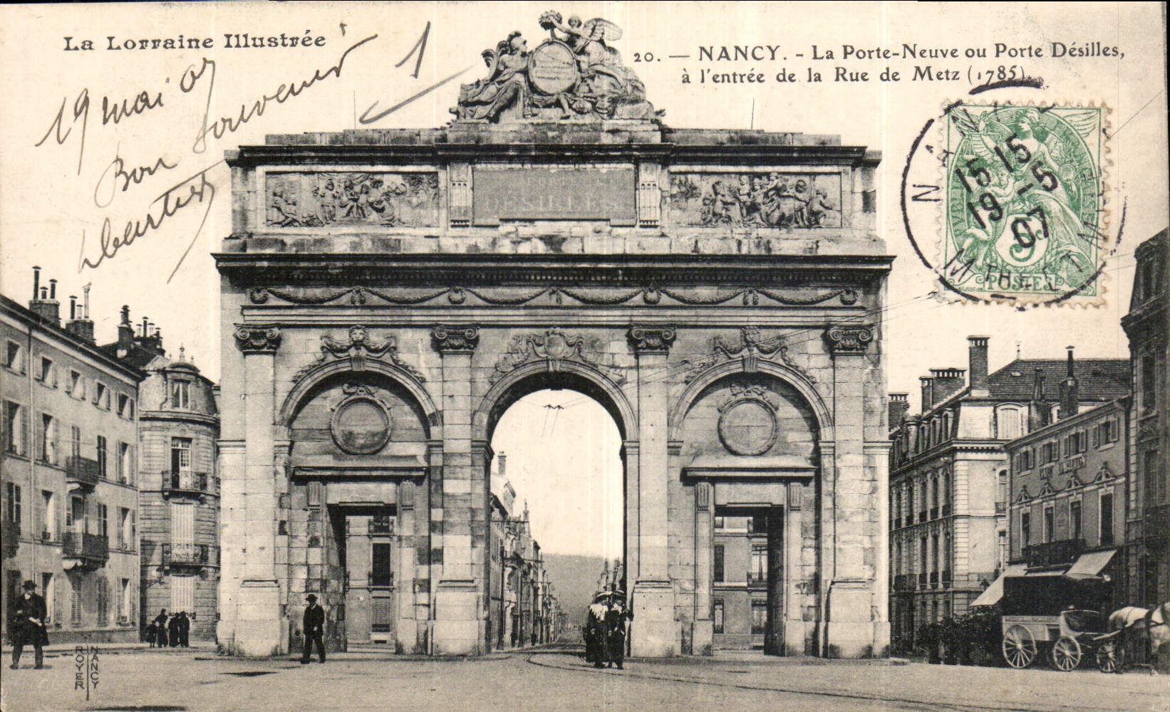 CPA Nancy la Porte Neuve ou Porte Desilles a l'entree de la rue de Metz 1785 