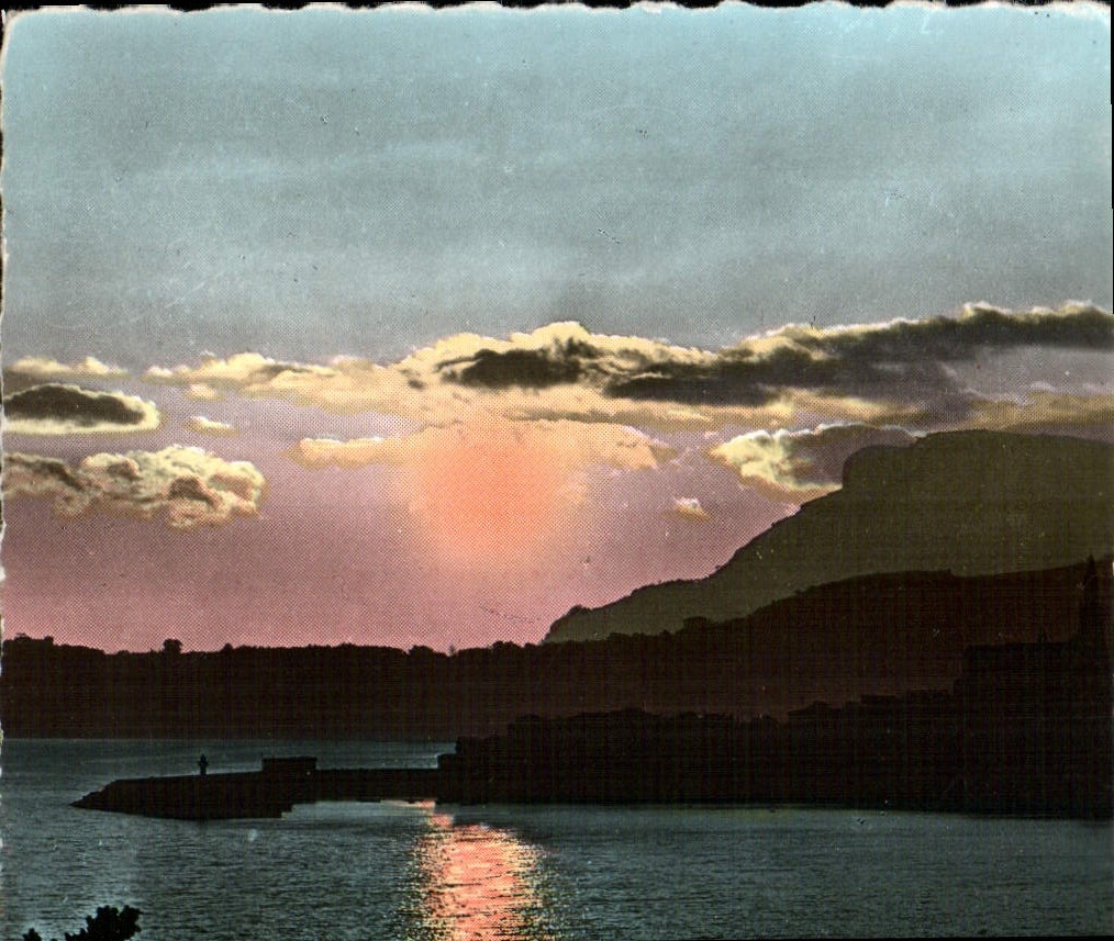 CPA La Cote d'Azur Coucher de Soleil