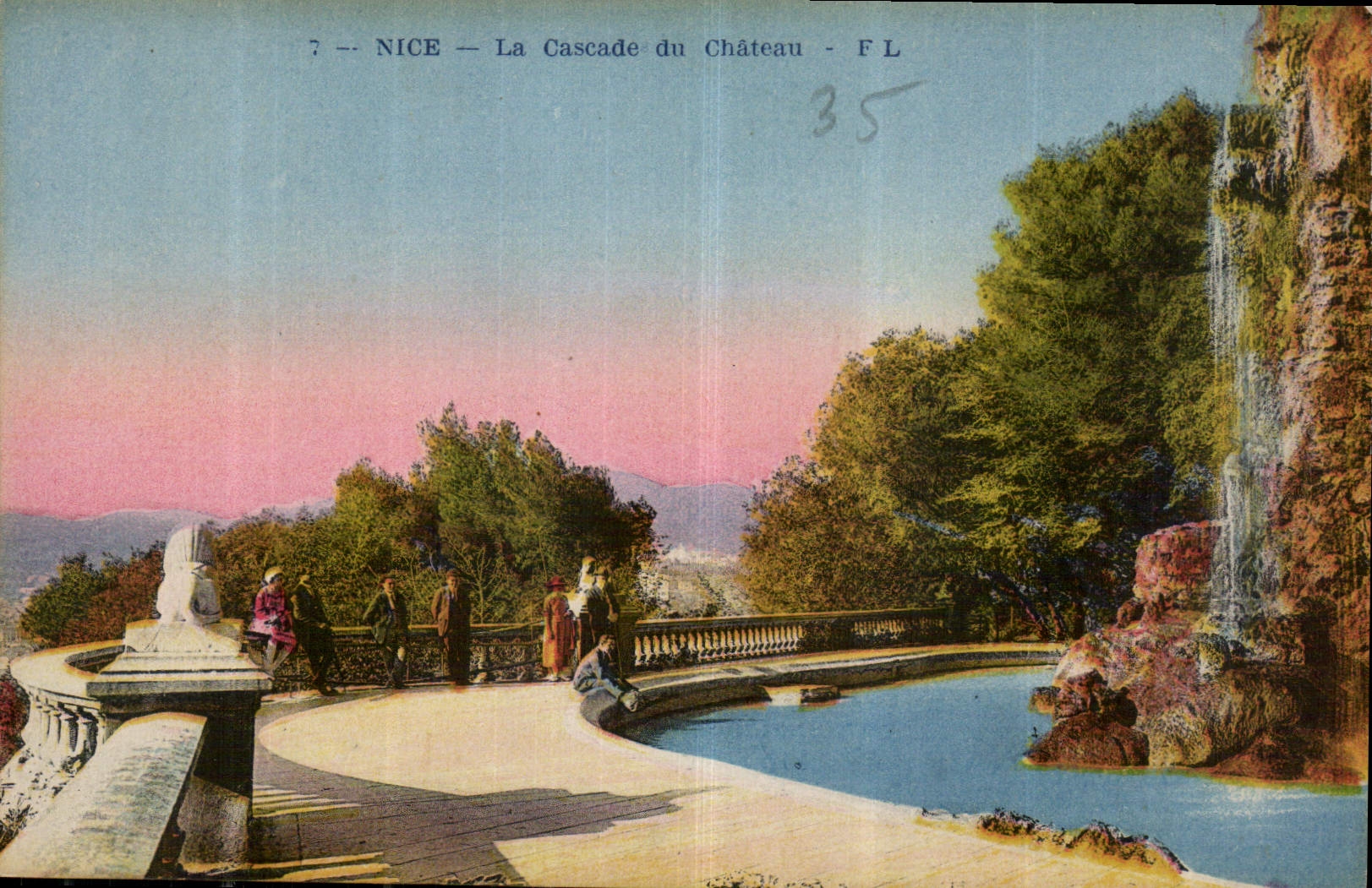 CPA Nice la Cascade du Chateau 