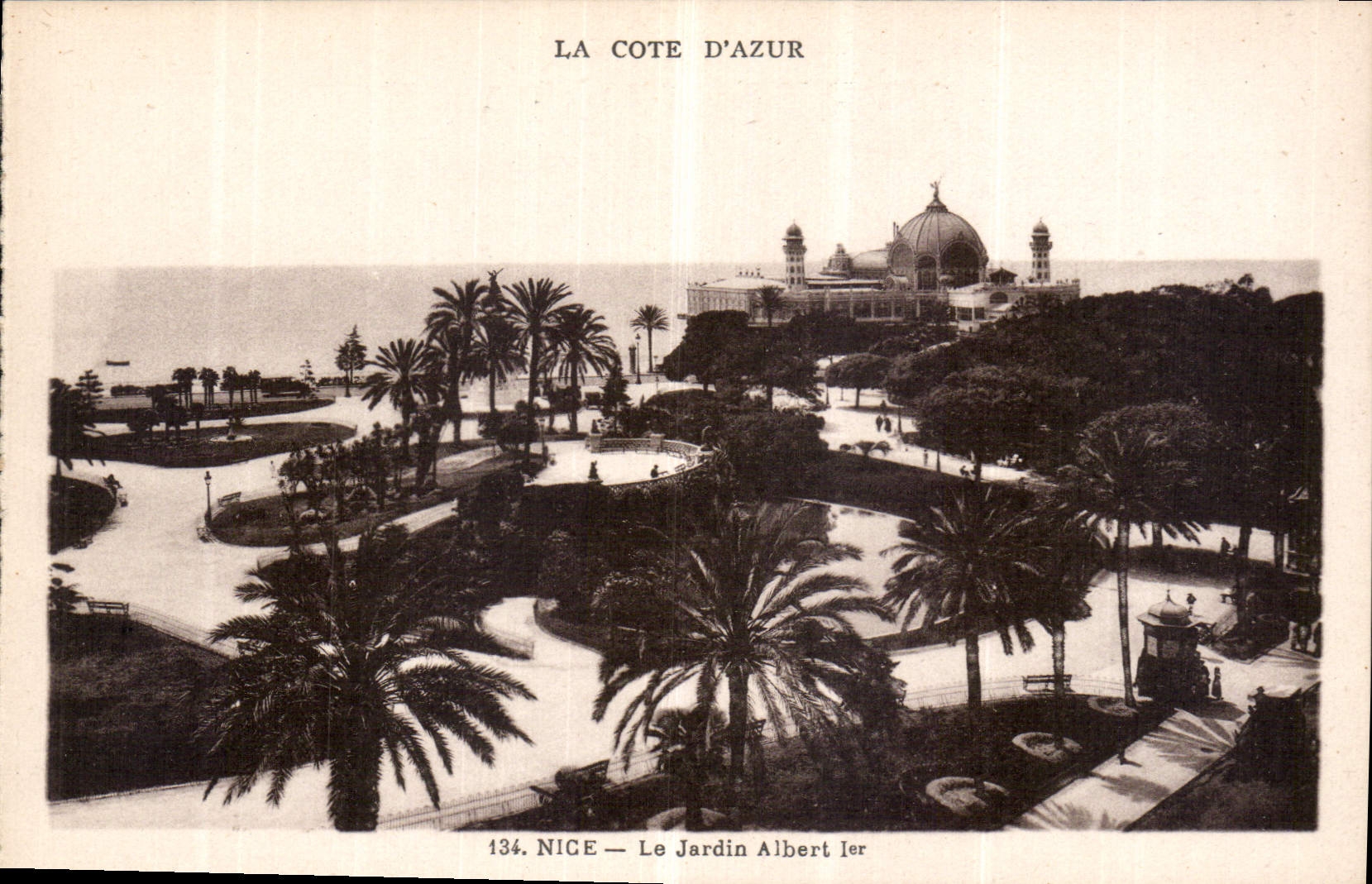 CPA La Cote d'Azur Nice Le Jardin Albert 1er