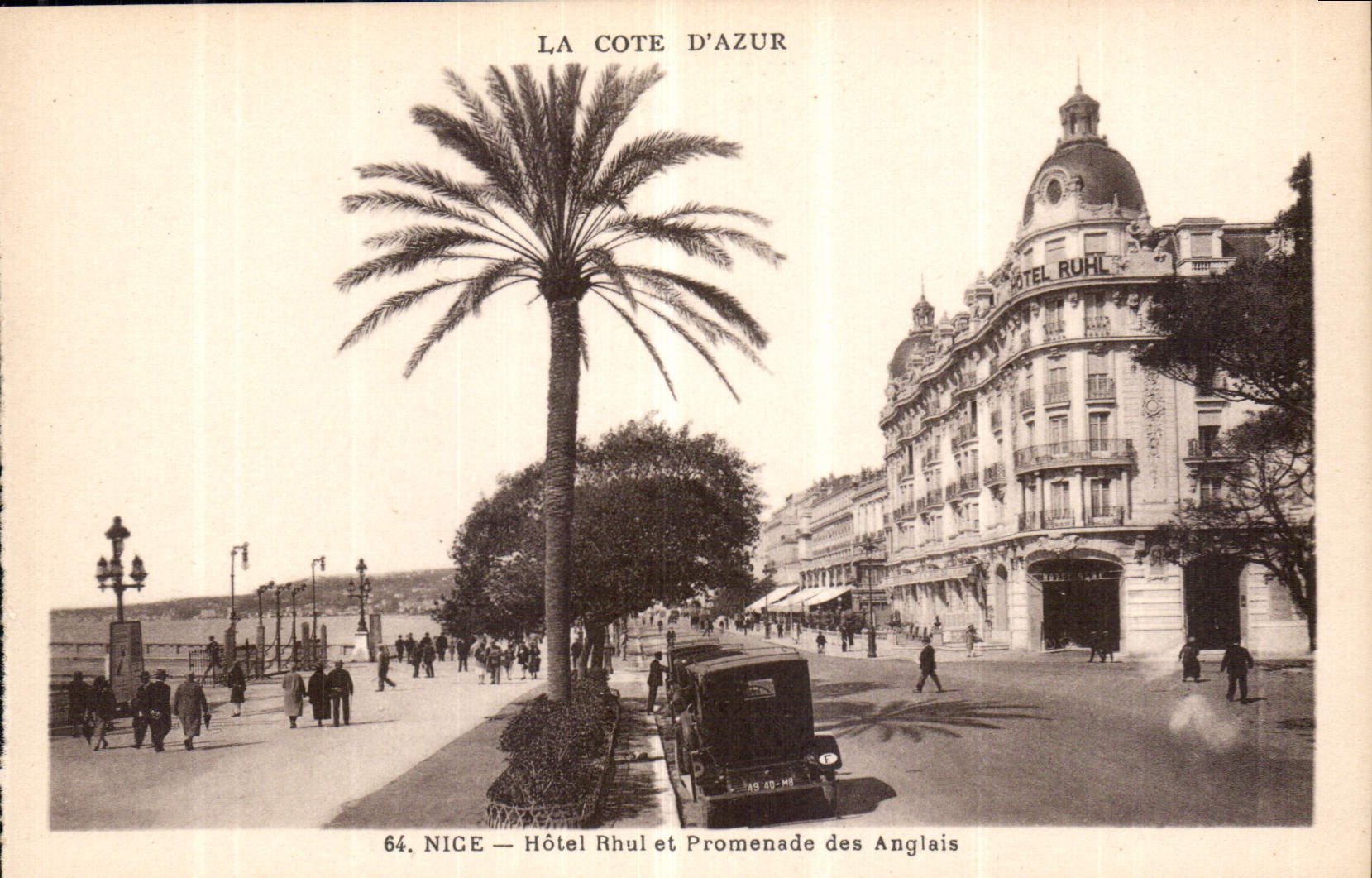 CPA La Cote d'Azur Nice Hotel Rhul et Promenade des Anglais 