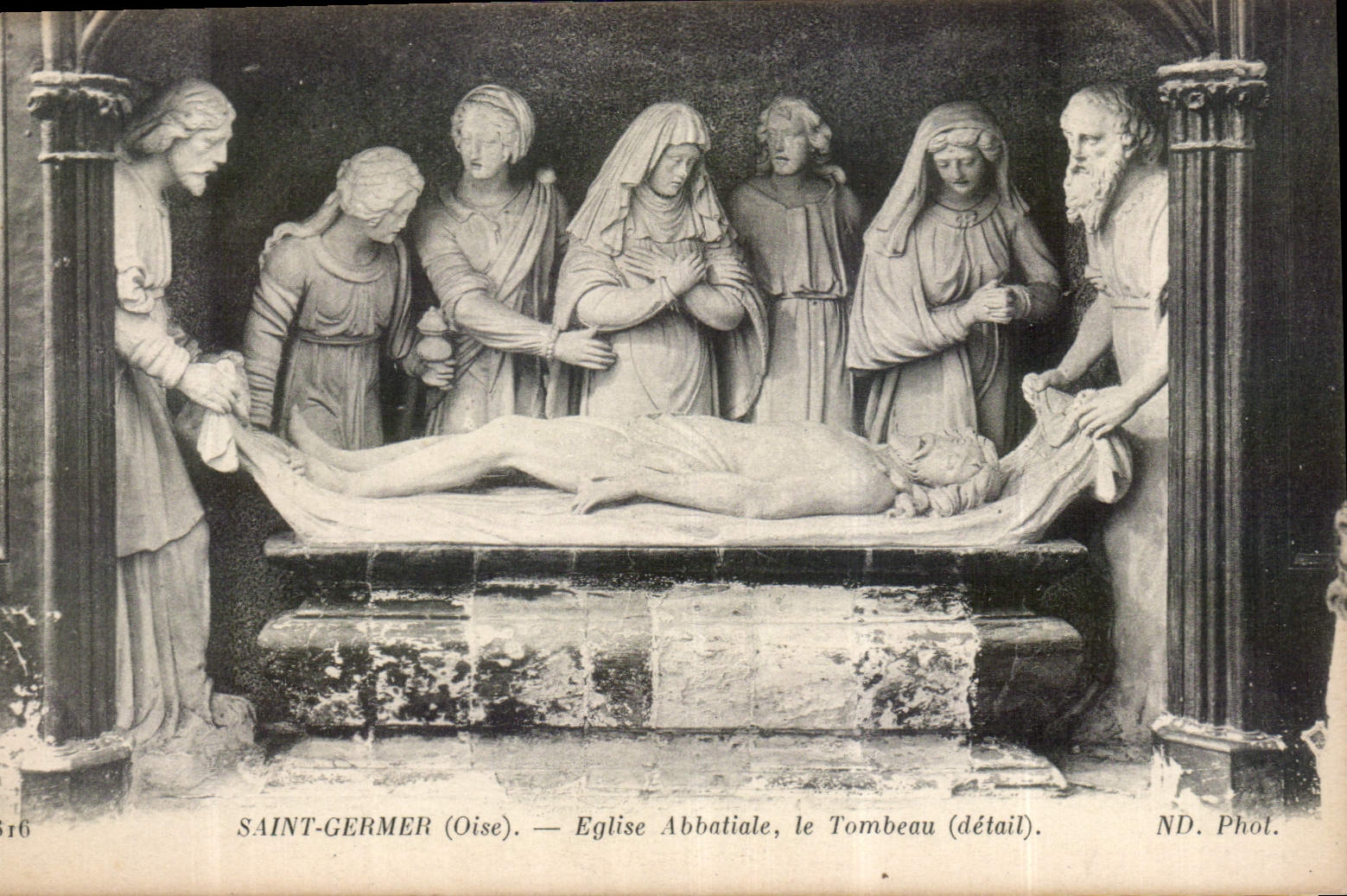 CPA Saint Germer Oise Eglise Abbatiale le Tombeau detail 