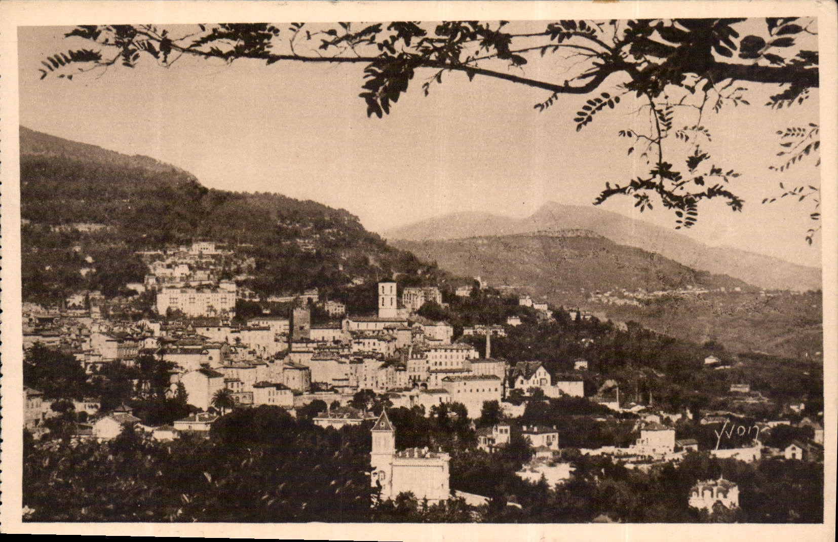 CPA Cote d'Azur Grasse Alpes maritimes vue generale 