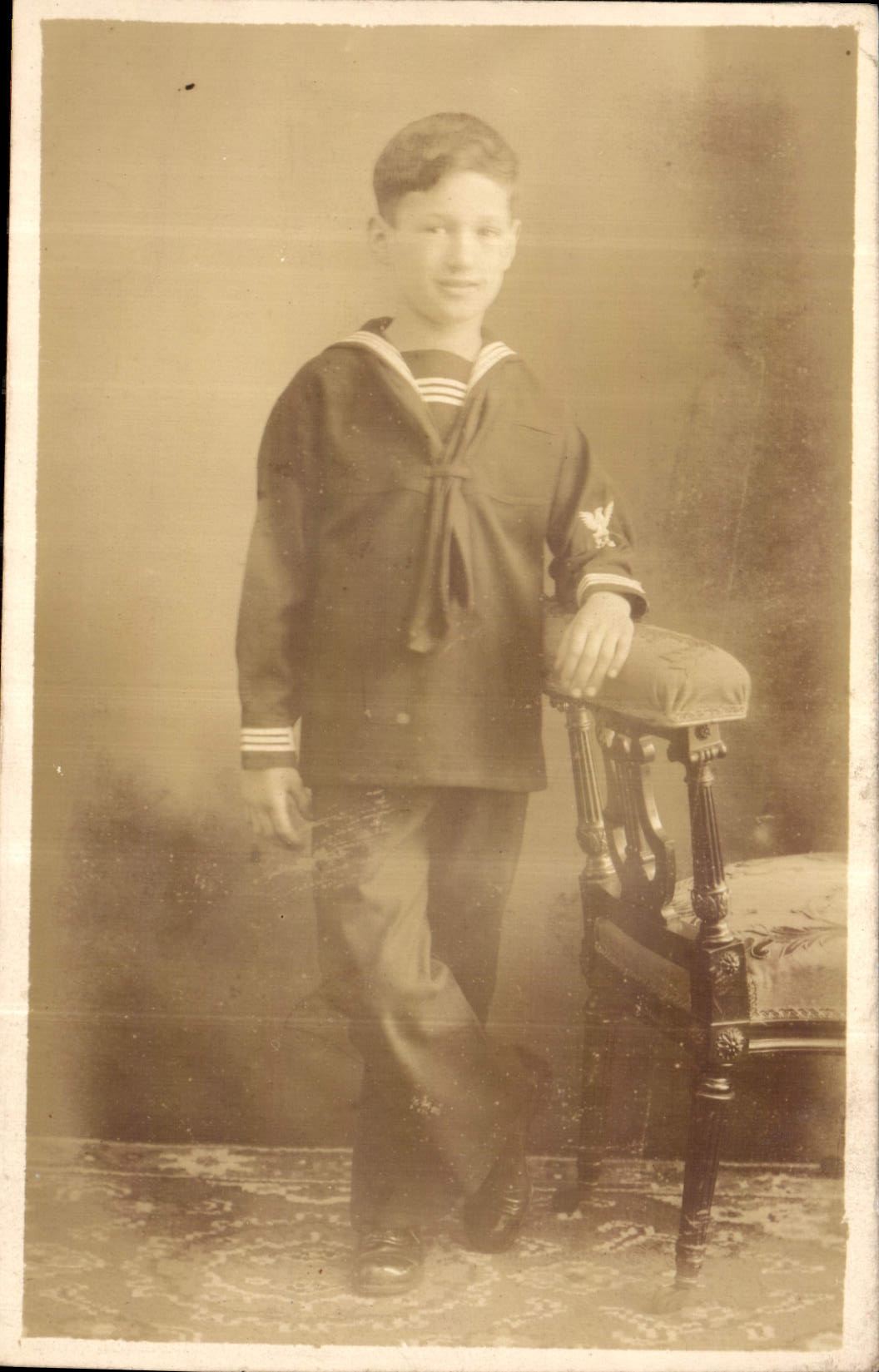 CARTE PHOTO Enfants Marin