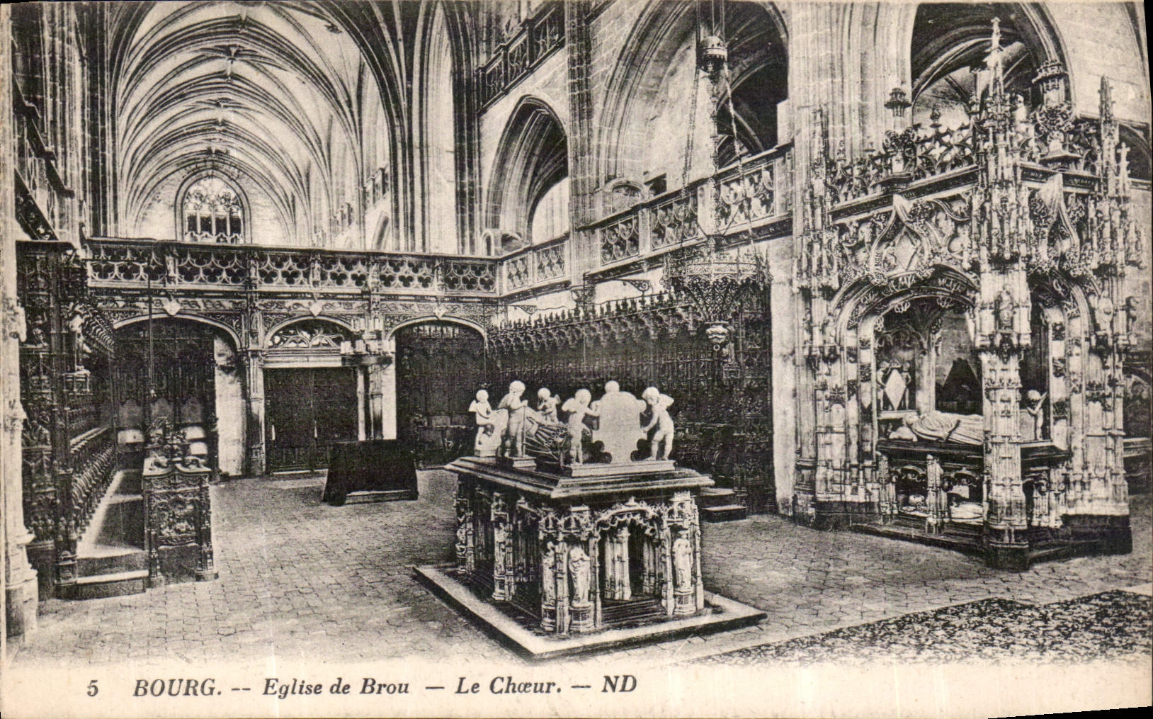 CPA Bourg Eglise de Brou Le Choeur 