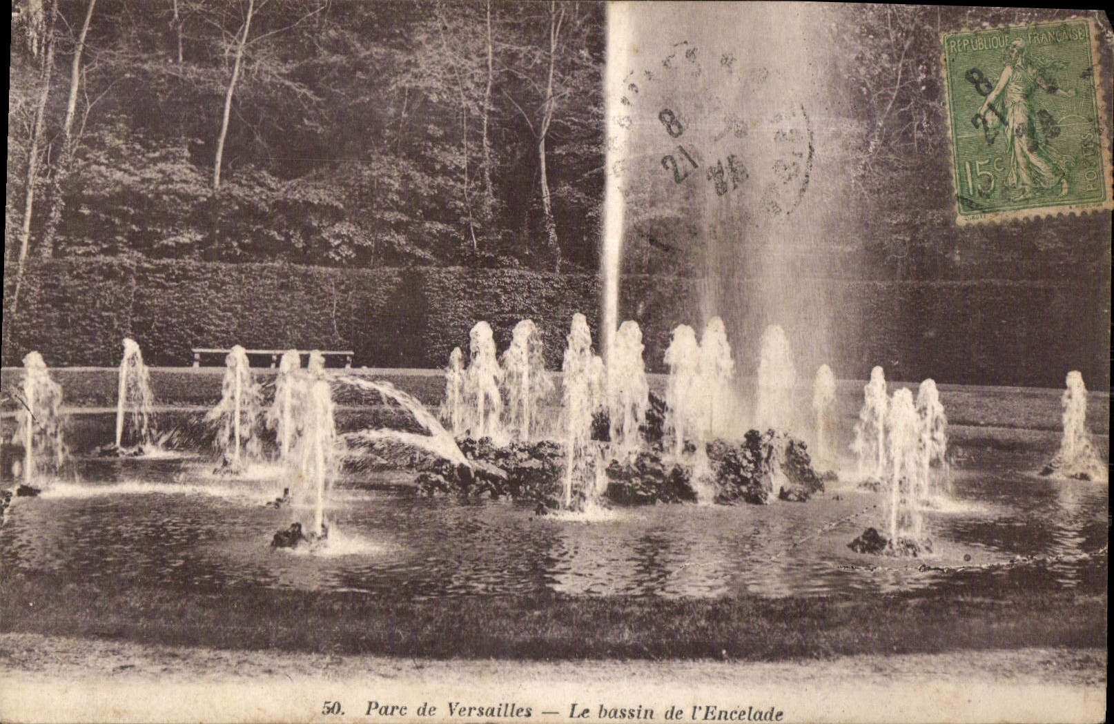 CPA Parc de Versailles Le Bassin de l'Encelade 