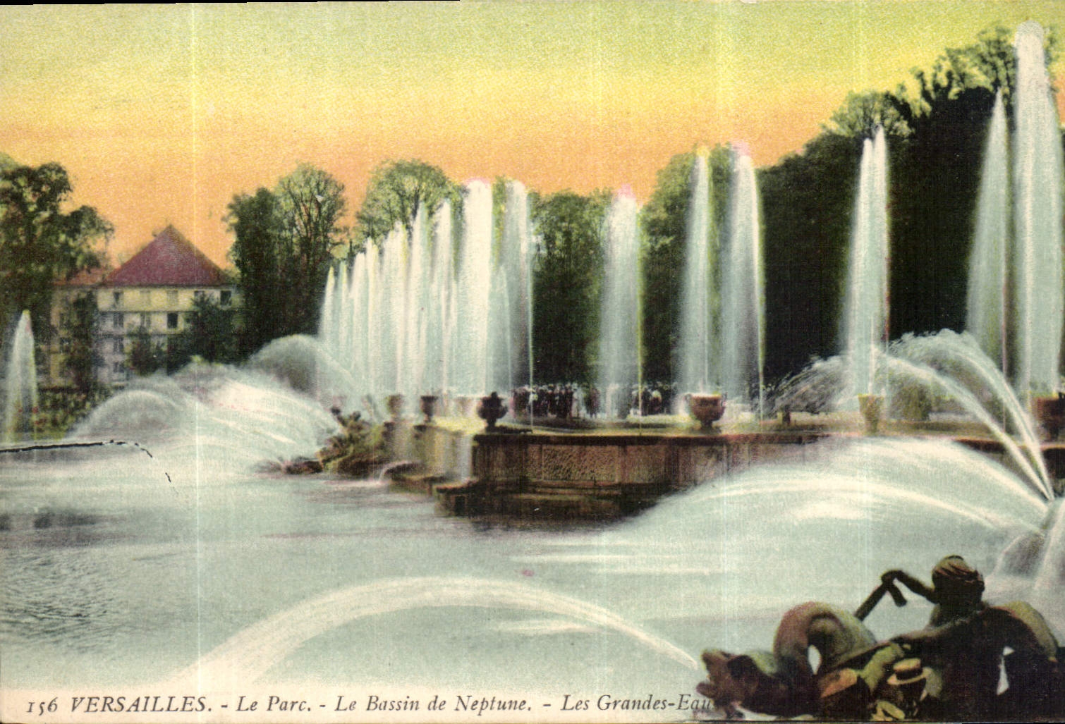 CPA Versailles le Parc le Bassin de Neptune les Grandes Eau