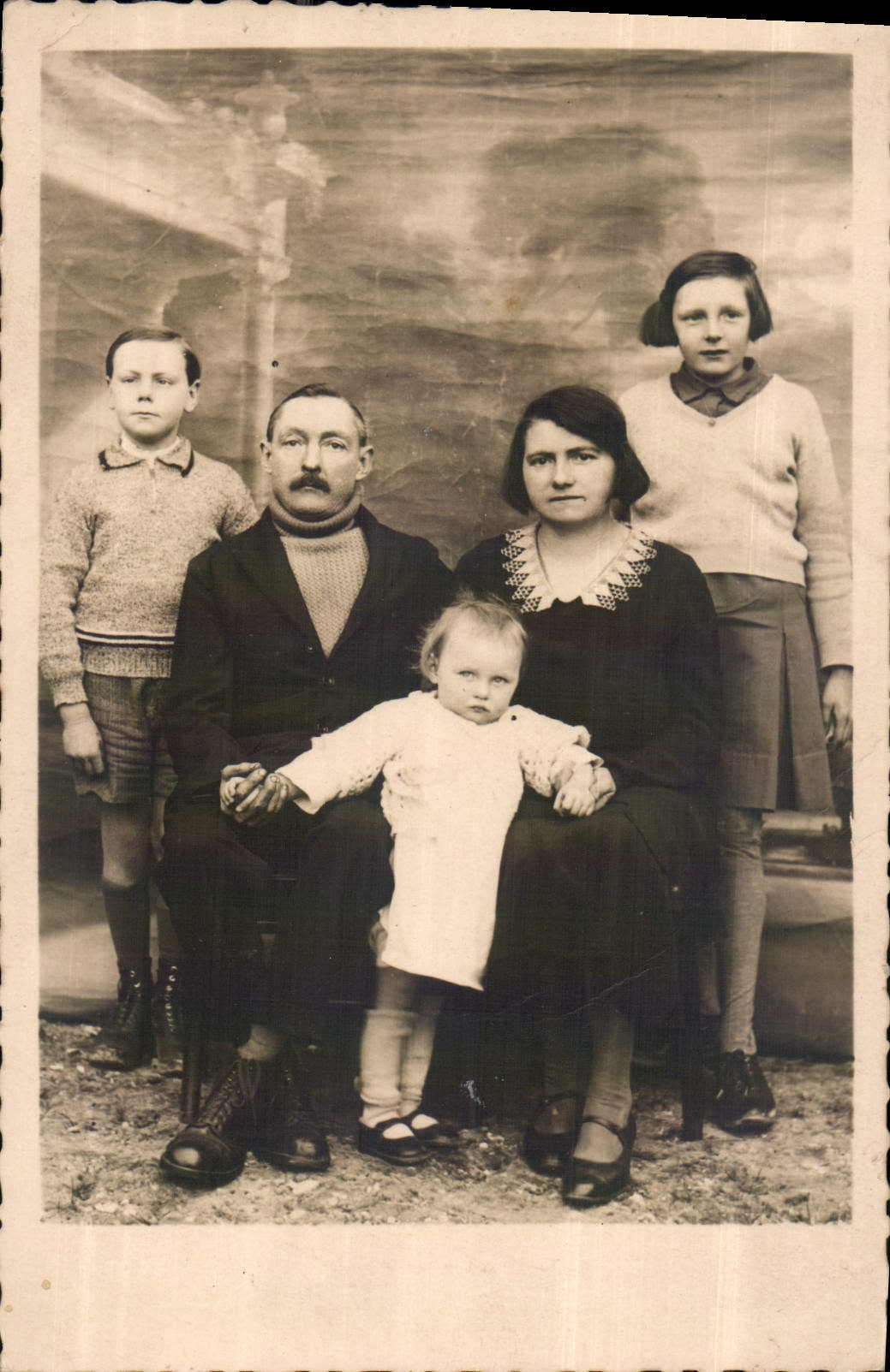 CARTE PHOTO Femme Enfants