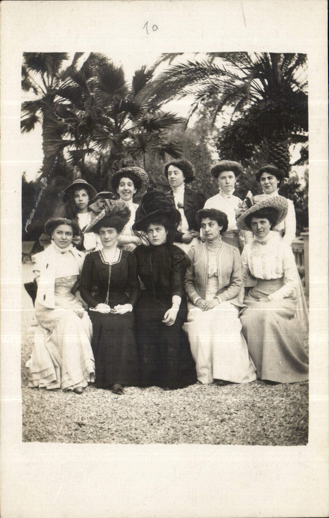 CARTE PHOTO Femmes Palmiers