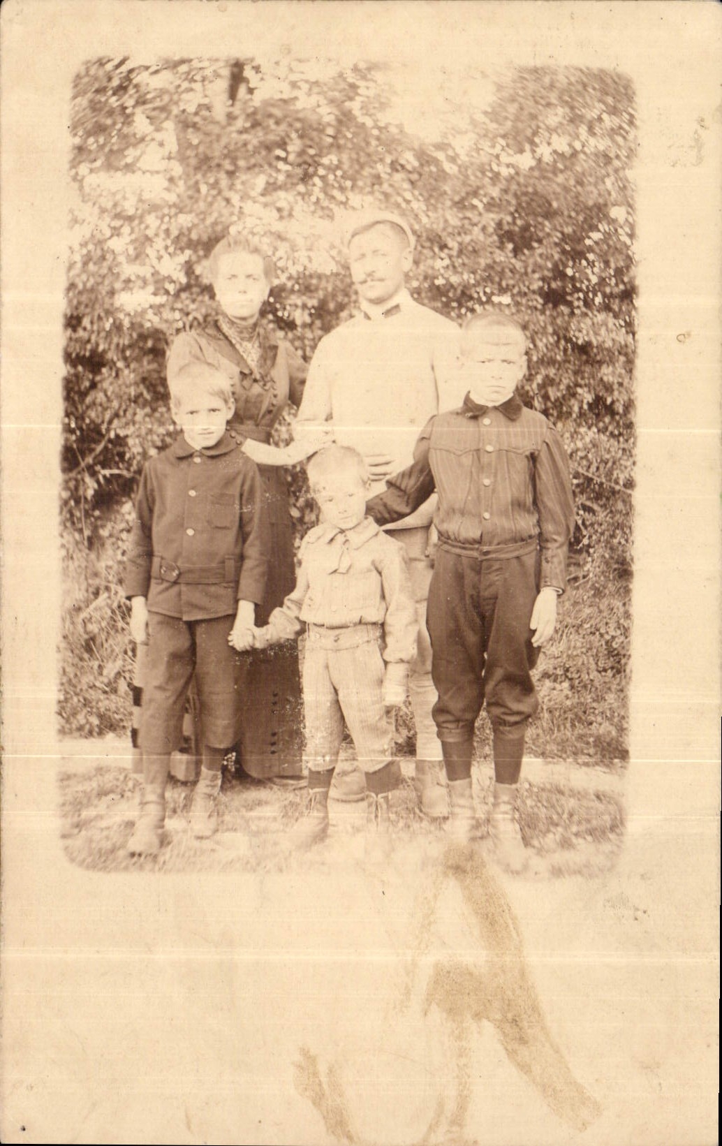 CARTE PHOTO Femme Enfants