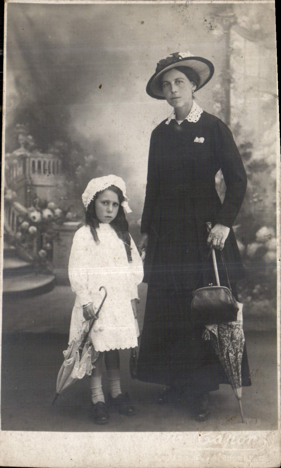 CARTE PHOTO Femme Enfant