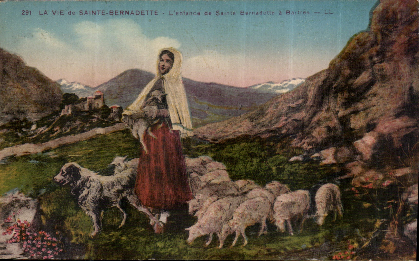 CPA La Vie de Sainte Bernadette l'enfance de Sainte Bernadette a Bartres 