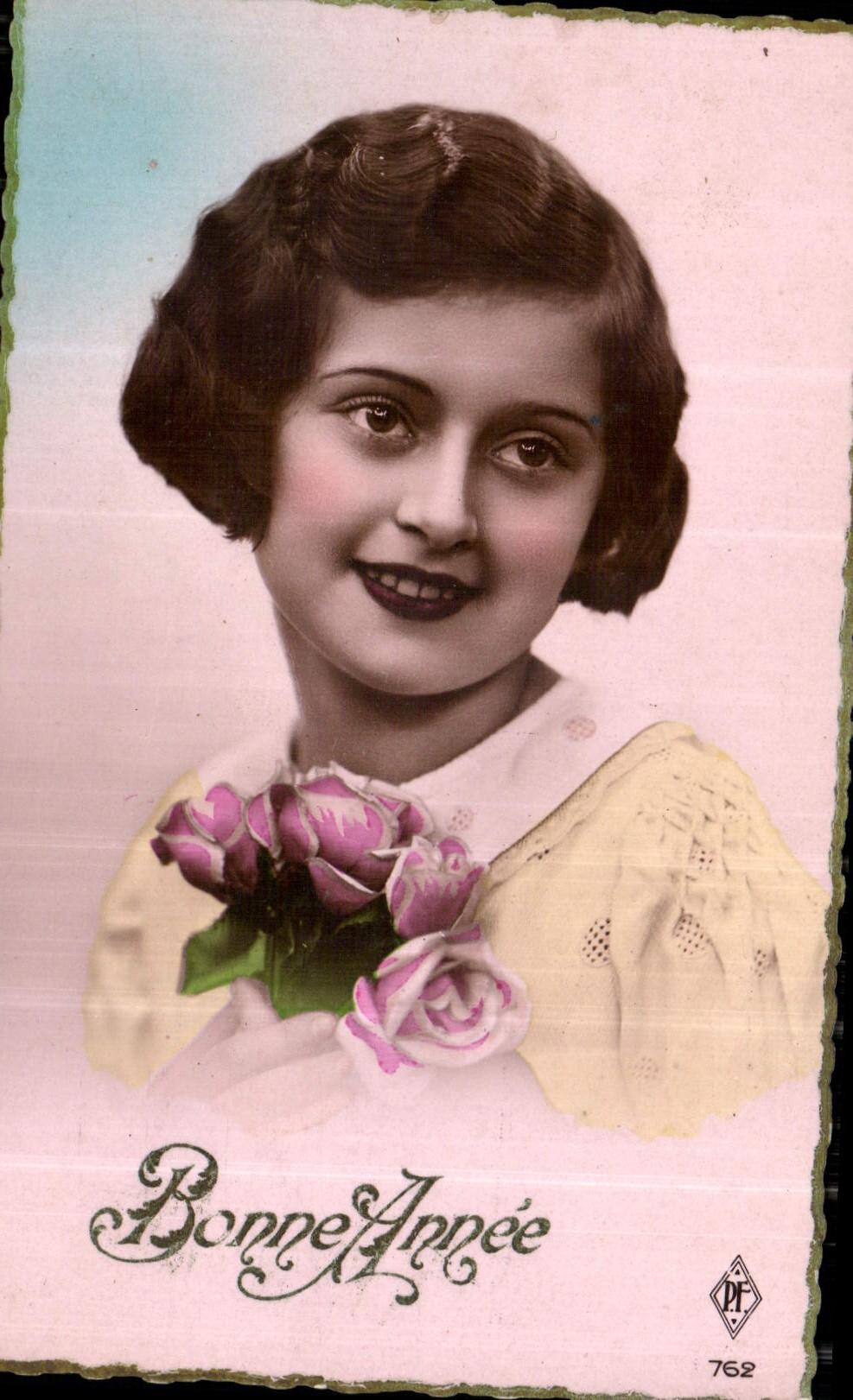 CPA Bonne Annee Femme