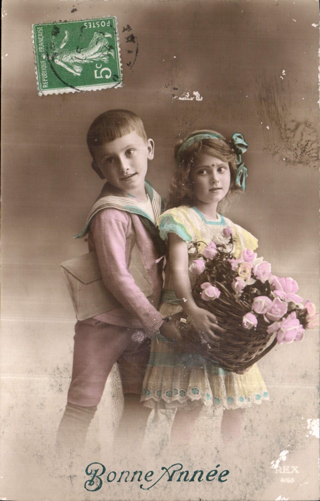 CPA Bonne Annee Enfants