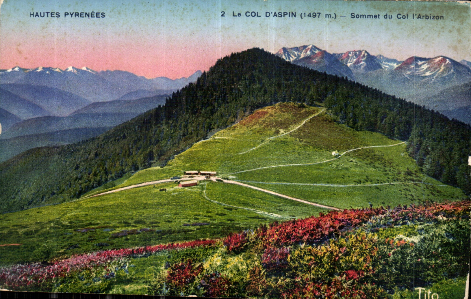 CPA Hautes Pyrenees le Col d'Aspin sommet du Col l'Arbizon