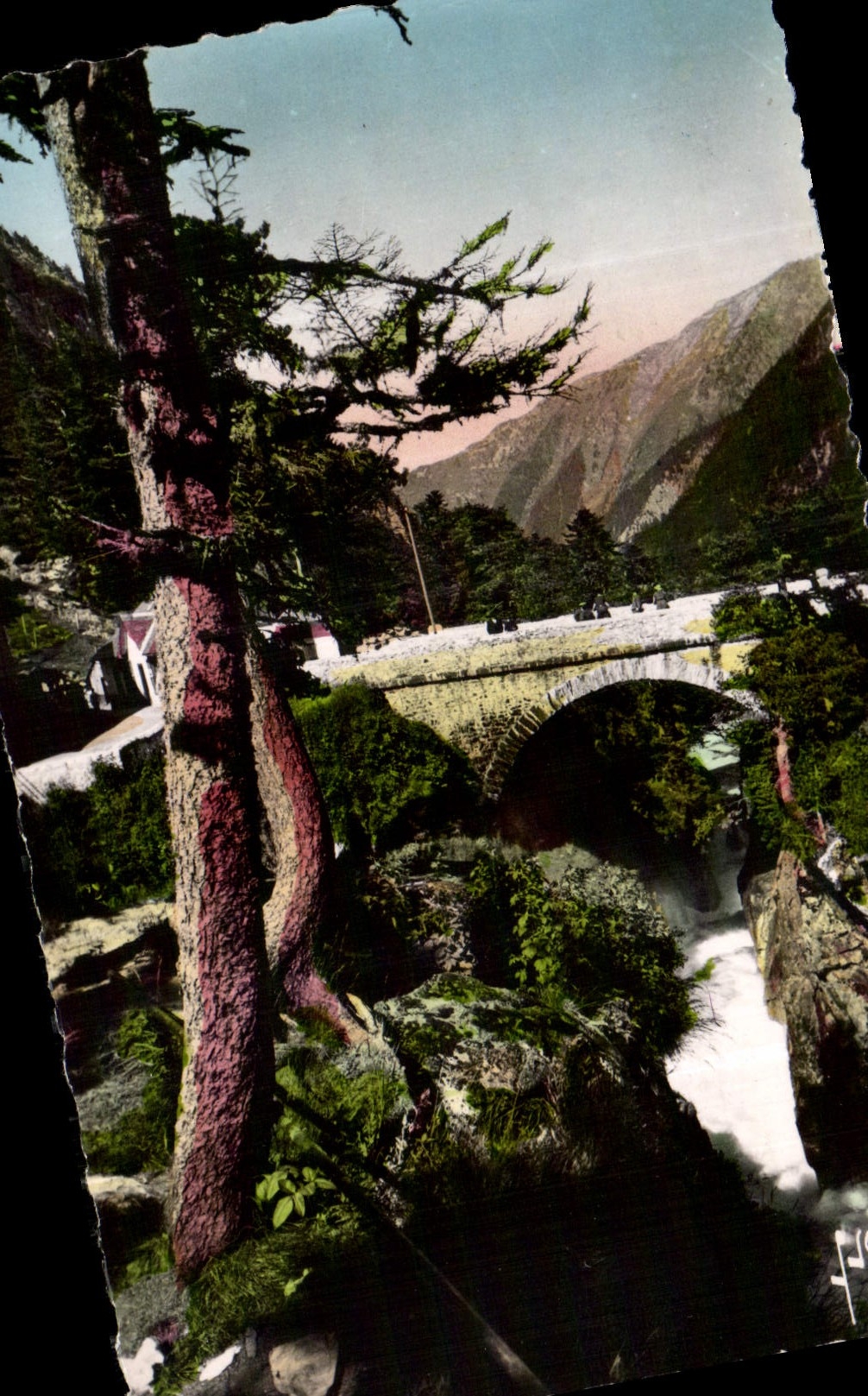 CPA Environs de Cauterets Hautes Pyrenees Le Pont d'Espagne