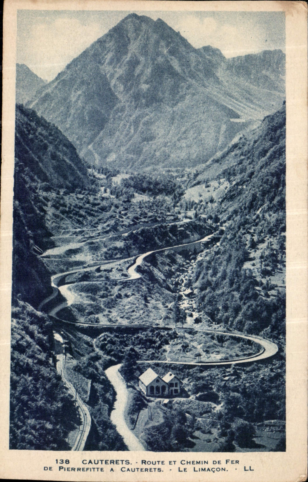CPA Cauterets Route et chemin de Fer de Pierrefitte a Cauterets le limacon 