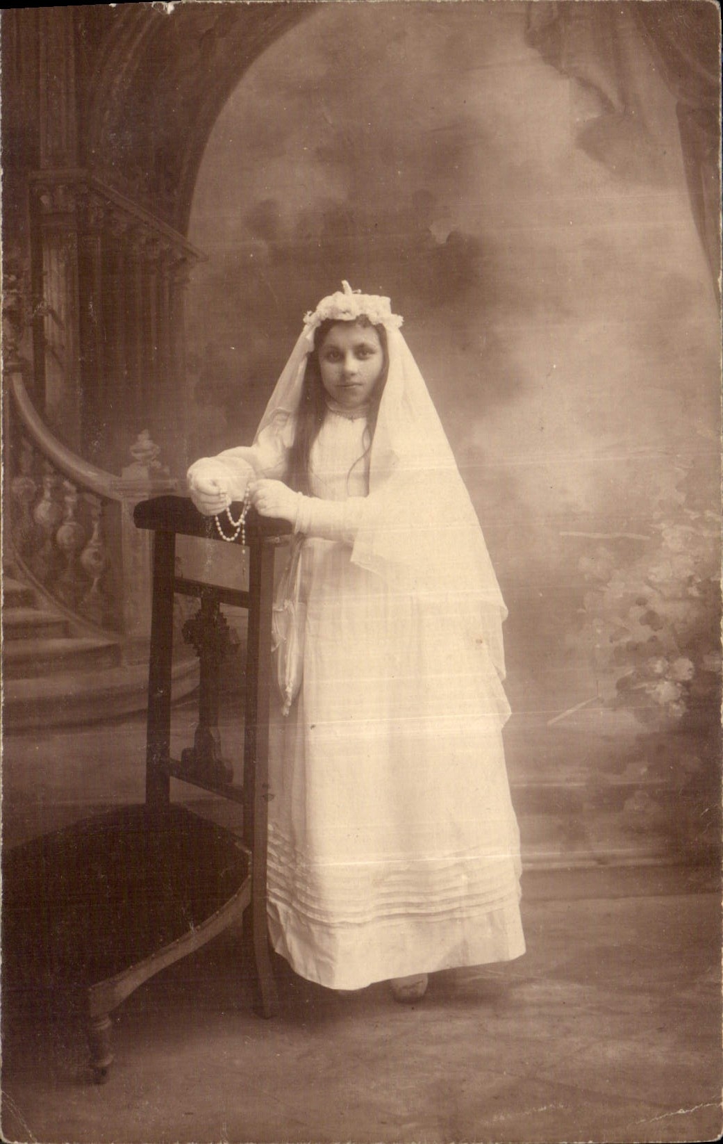 CARTE PHOTO Enfant Communiante