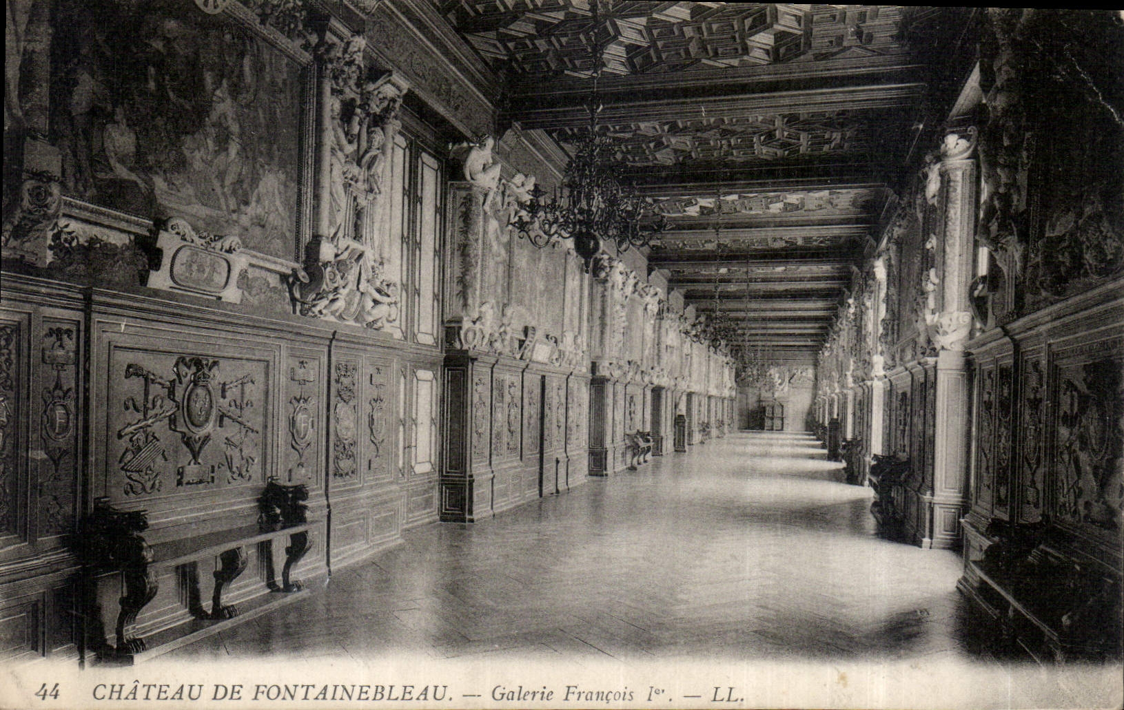 CPA Chateau de Fontainebleau Galerie Francois I 