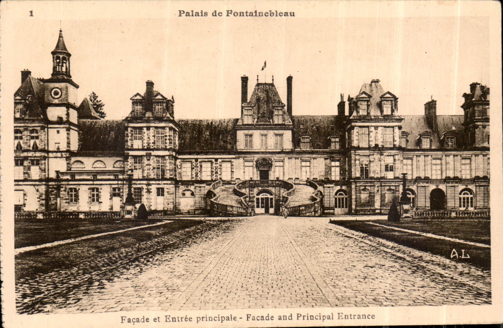 CPA Palais de Fontainebleau Facade et Entree principale 