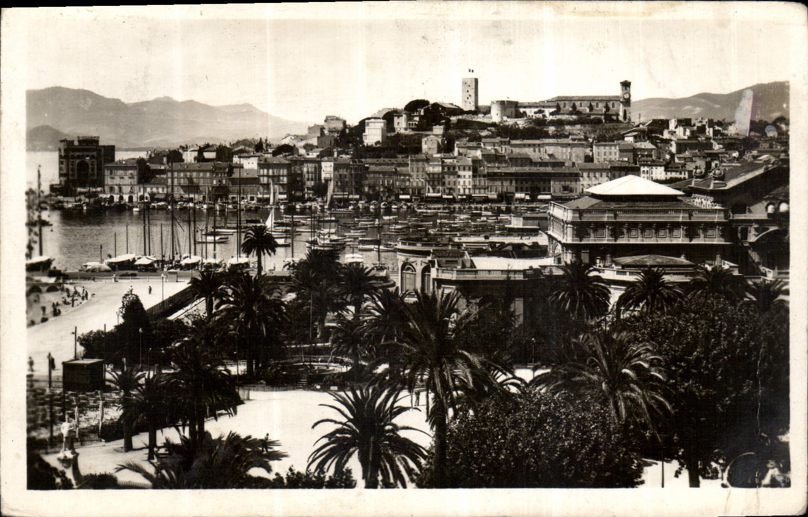 CPA Cannes le Port et le Mont Chevalier 