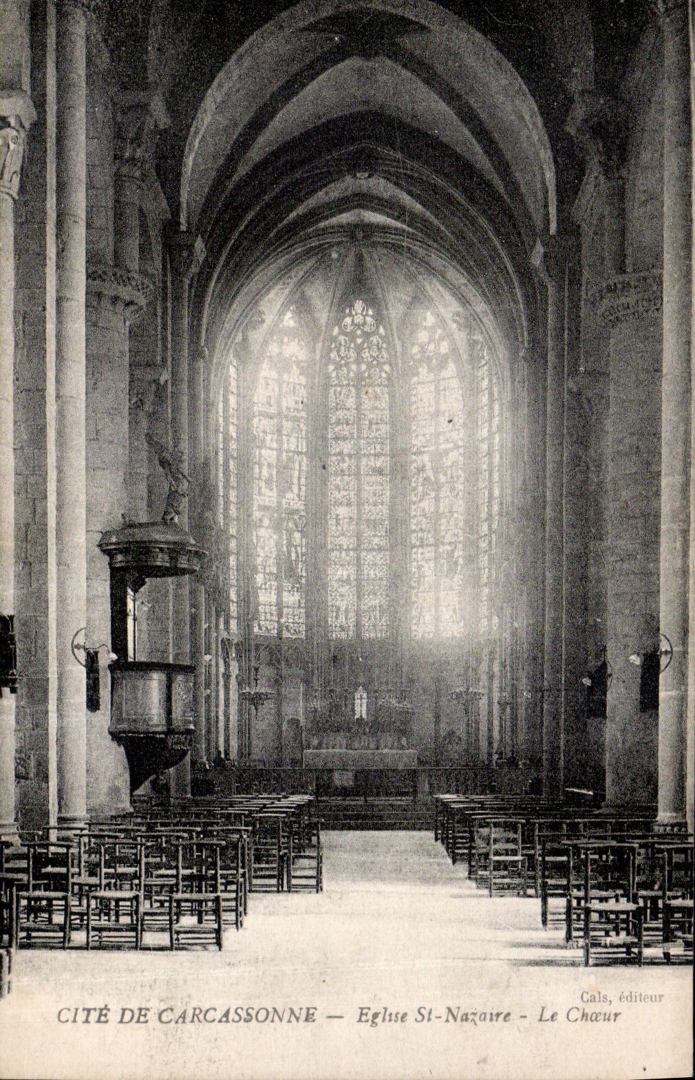 CPA Cite de Carcassonne Eglise St Nazaire le Choeur