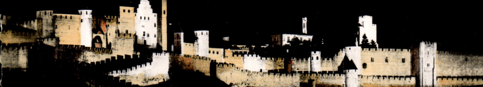 CPA Carcassonne Aude Embrasement de la Cite 