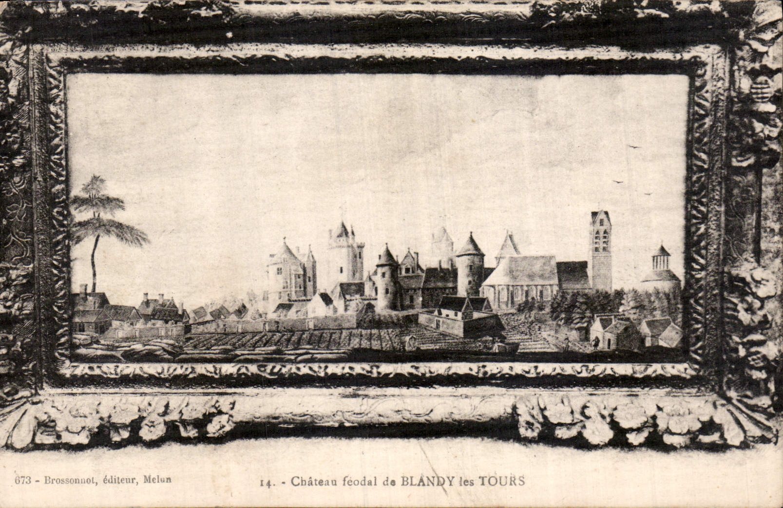 CPA Chateau Feodal de Blandy les Tours 