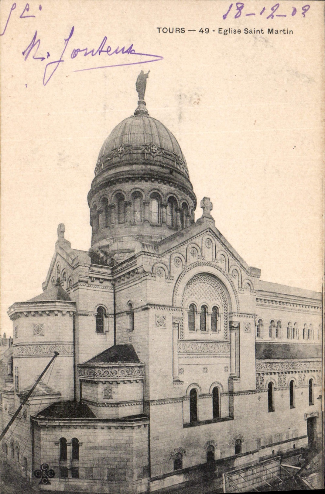 CPA Tours Eglise Saint Martin 