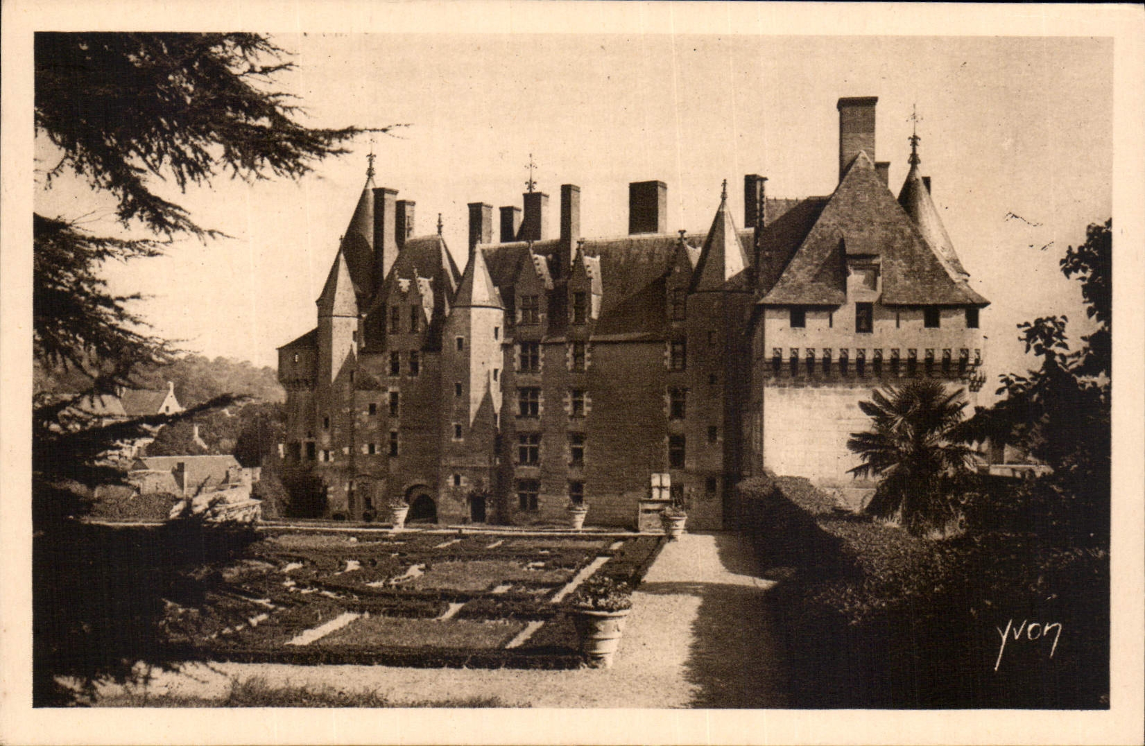 CPA Chateaux de la Loire Chateau Langeais Indre et lore facade Interieure 