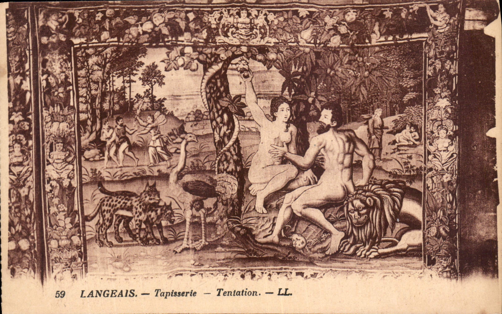 CPA Langeais Tapisserie Tentation 