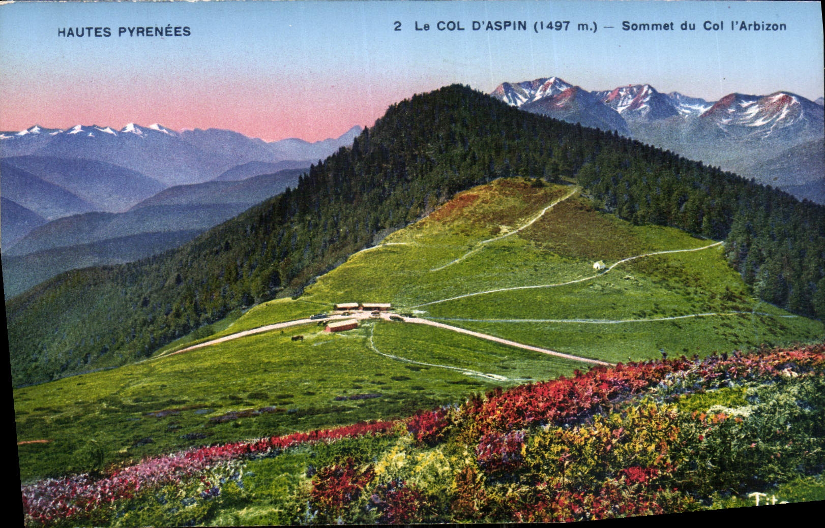 CPA Hautes Pyrenees Le Col d'Aspin Sommet du Col l'Arbizon