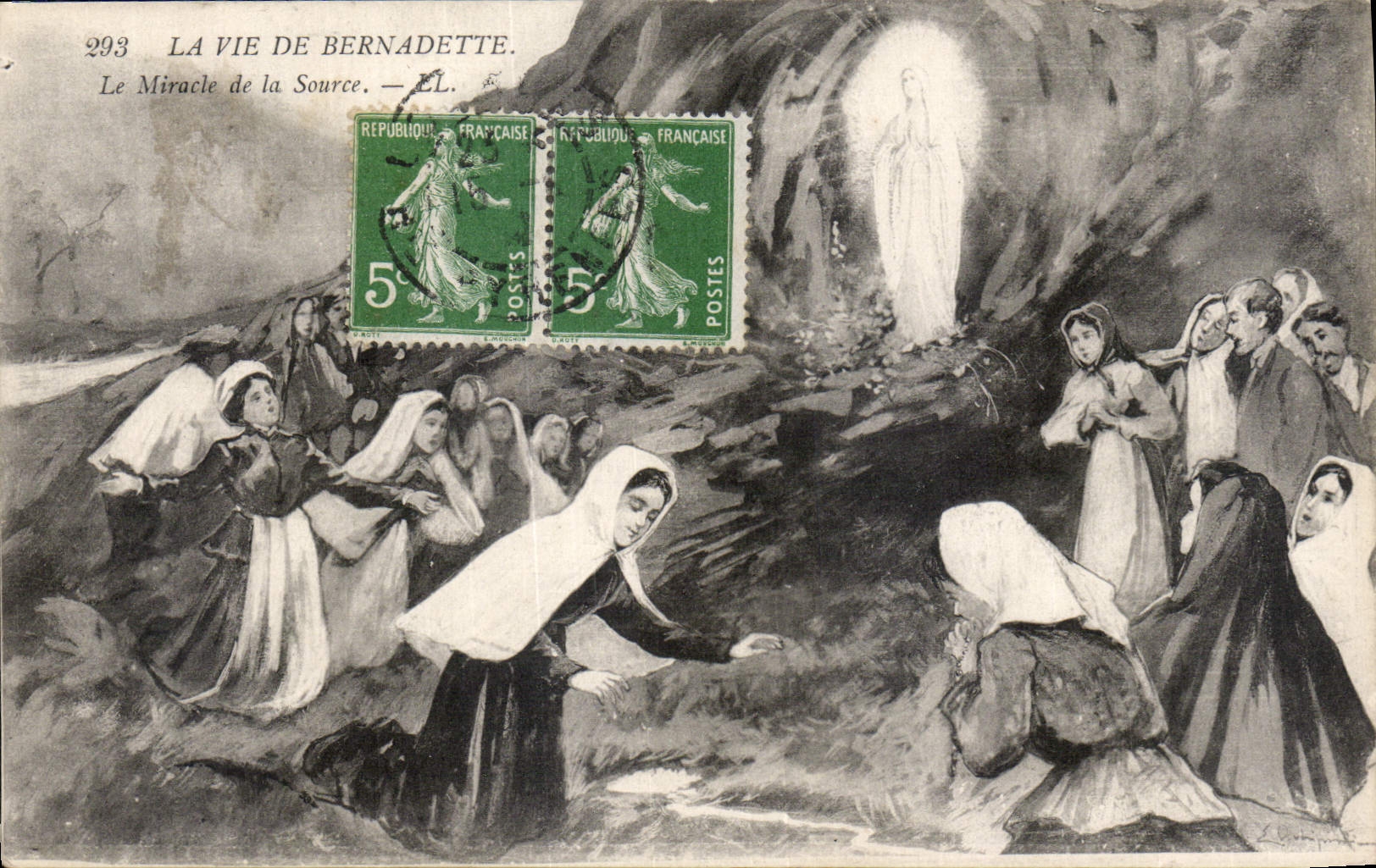CPA La Vie de Bernadette Le Miracle de la Source 