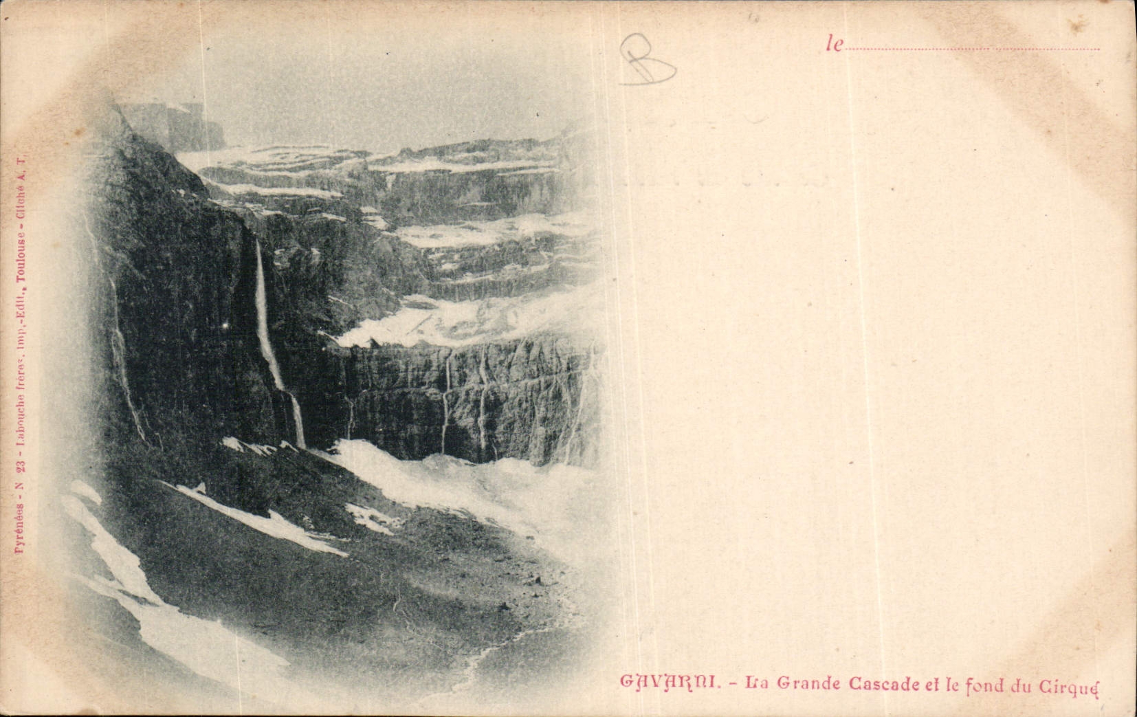 CPA Gavarnie La Grande Cascade et le fond du Cirque 