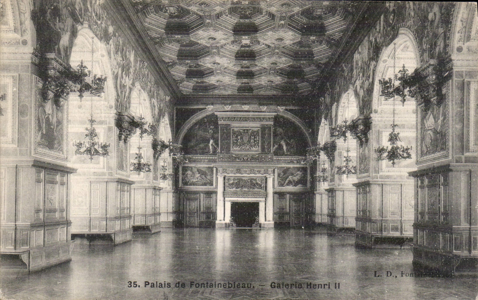 CPA Palais de Fontainebleau Galerie Henri II 