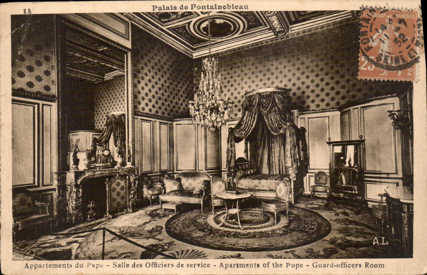 CPA Palais de Fontainebleau Appartements du Pape Salle des Officiers de service 