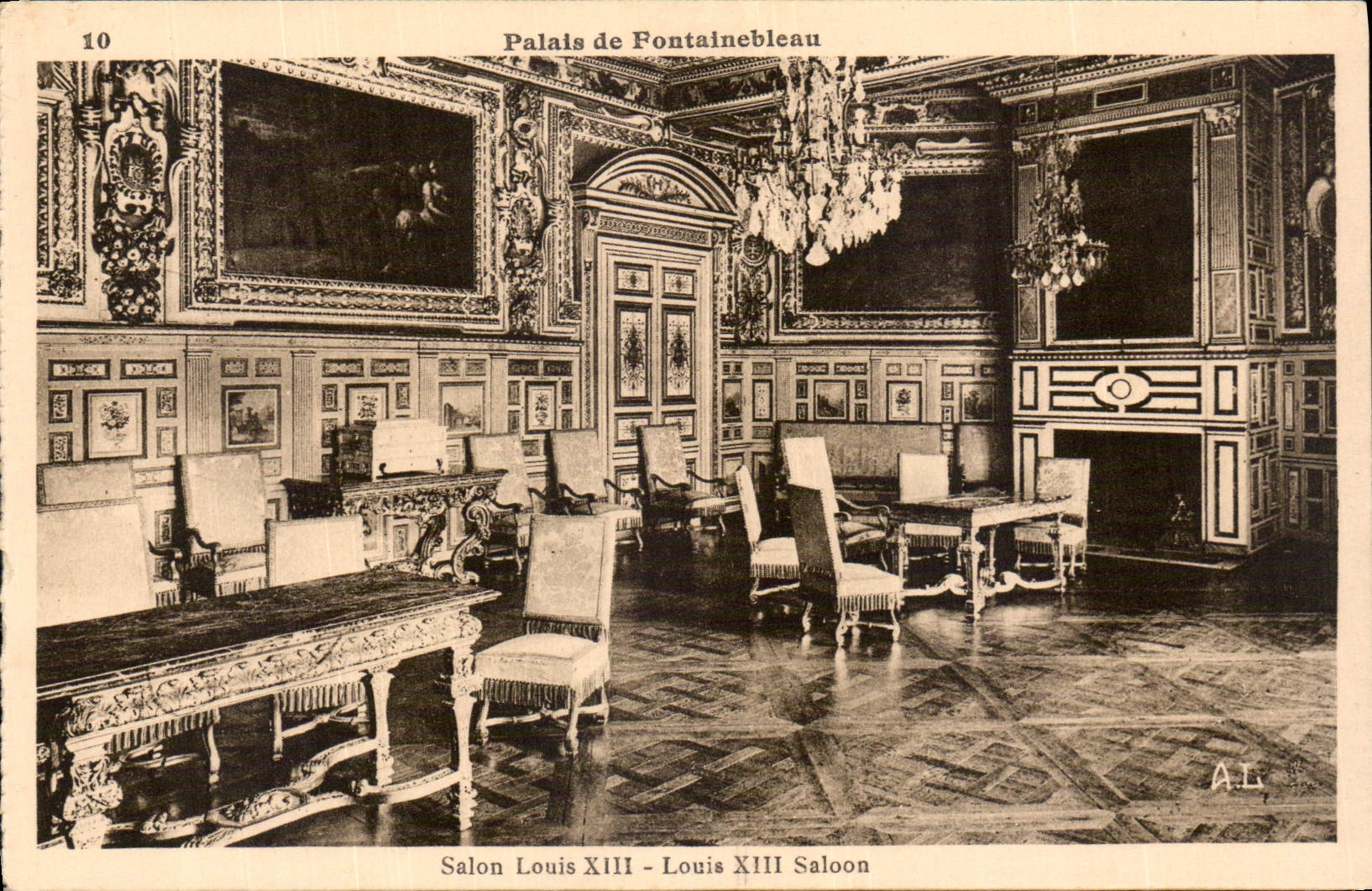 CPA Palais de Fontainebleau Salon Louis XIII 