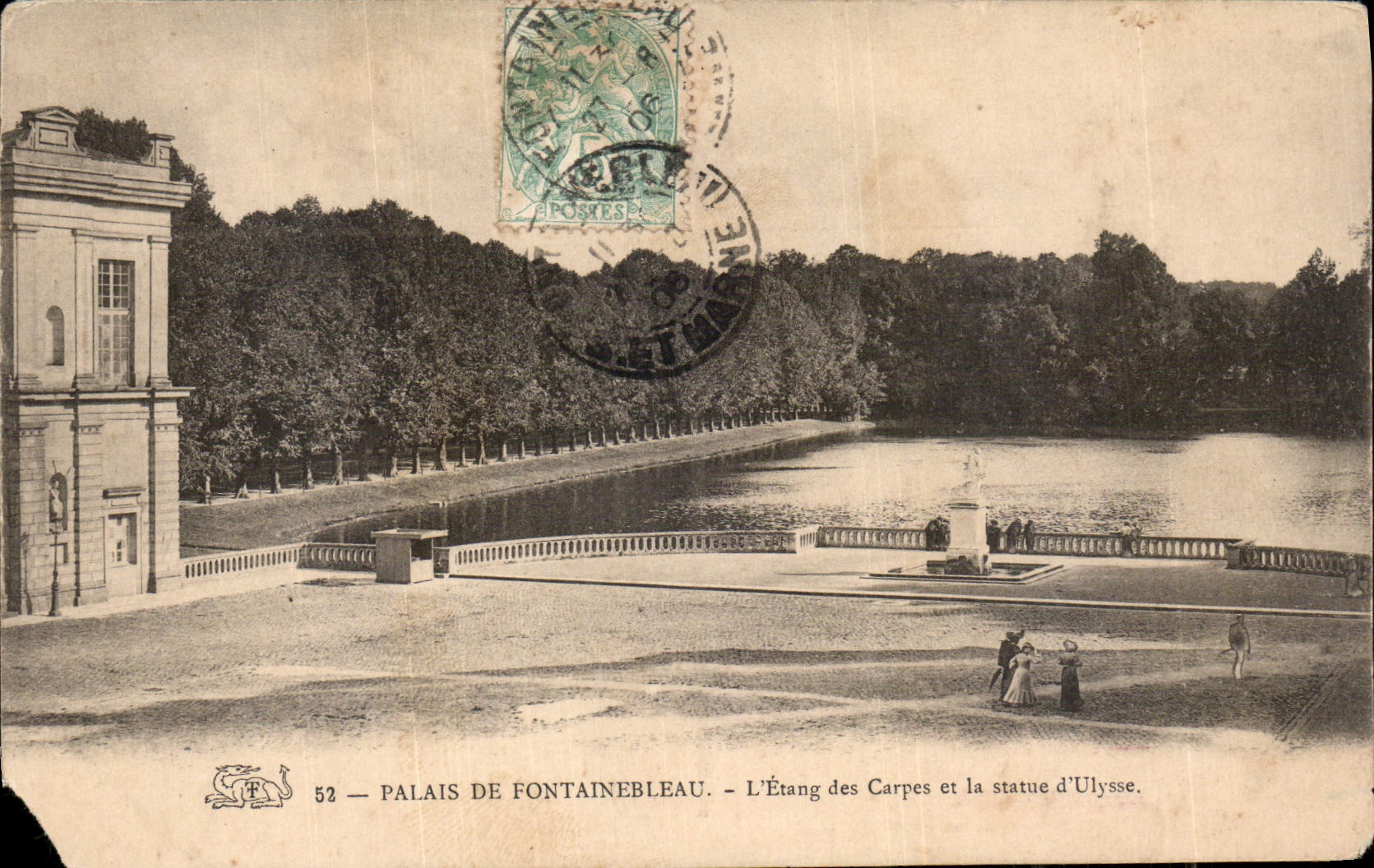 CPA Palais de Fontainebleau L'Etang des Carpes et la Statue d'Ulysse 
