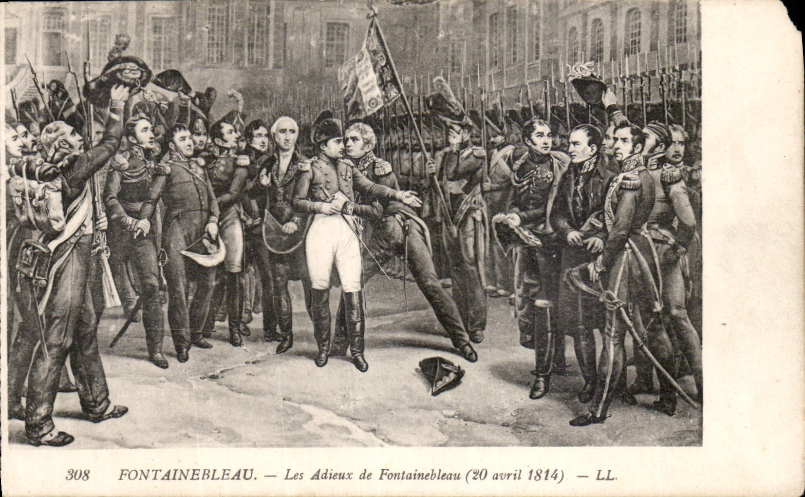 CPA Fontainebleau Les Adieux de Fontainebleau 20 Avril 1814 Napoleon