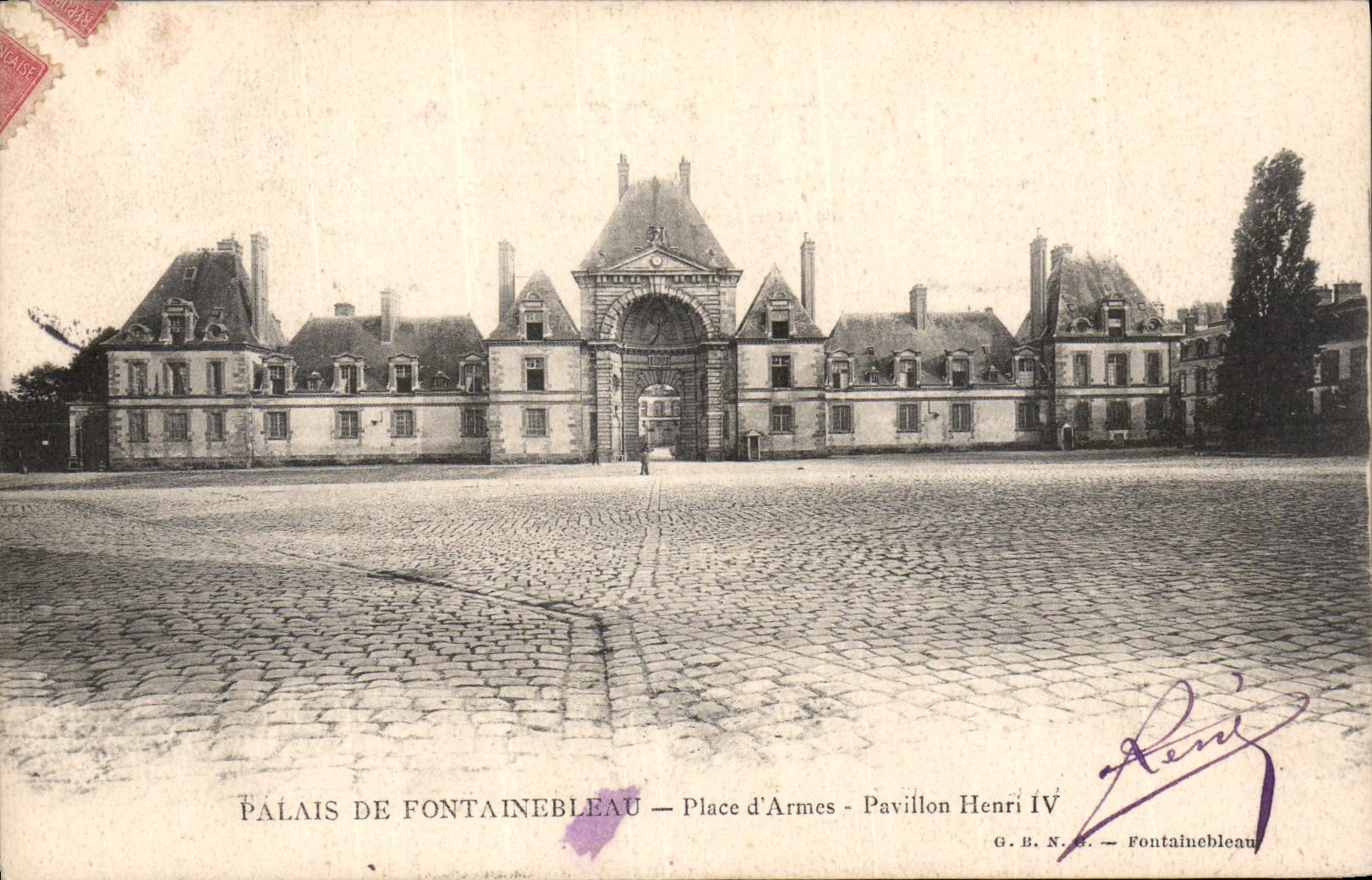 CPA Palais de Fontainebleau Place d'Armes Pavillon Henri IV 