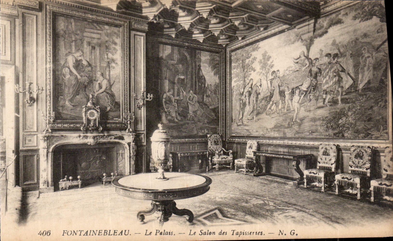CPA Fontainebleau Le Palais Le Salon des Tapisseries 