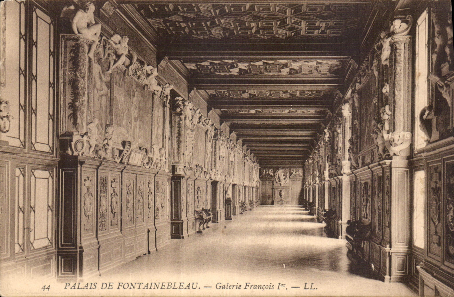 CPA Palais de Fontainebleau Galerie Francois I 