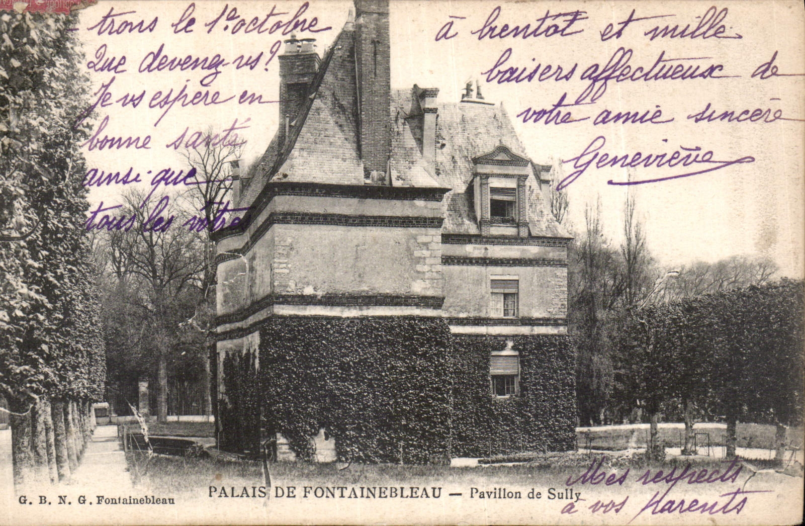 CPA Palais de Fontainebleau Pavillon de Sully 