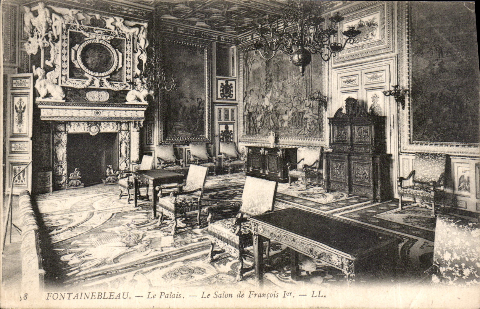 CPA Fontainebleau le Palais le salon de Francois Ier 