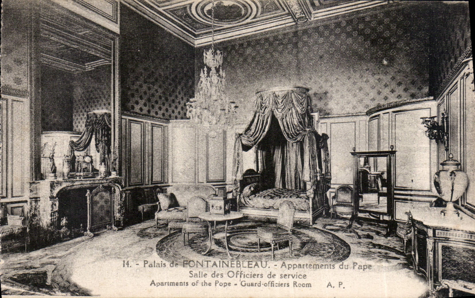 CPA Palais de Fontainebleau Appartements du Pape Salle des Officiers de service 