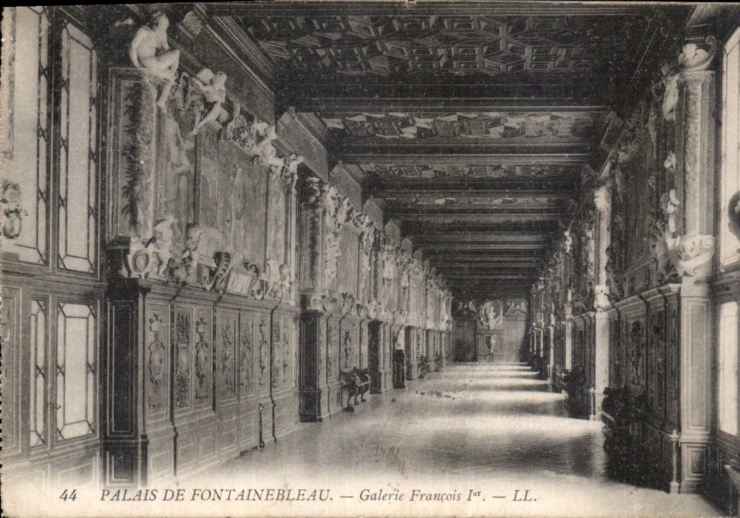 CPA Palais de Fontainebleau Galerie Francois I 