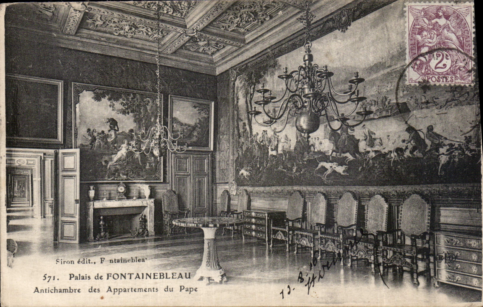 CPA Palais de Fontainebleau Antichambre des Appartements du Par 