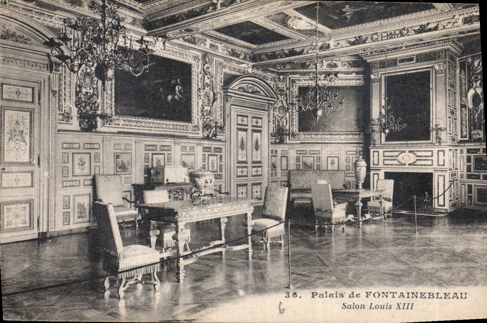 CPA Palais de Fontainebleau Salon Louis XIII 